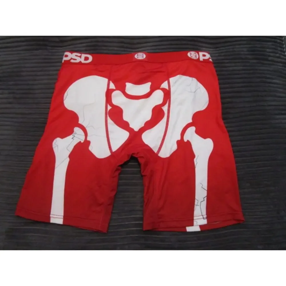 PSD Snapped X-Ray Plevis Red Men's Medium Underwear Boxer Briefs